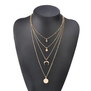 Jewelry - Multilayer Crescent Moon Boho Pendant Necklace Jewelry - Multilayer Crescent Moon Boho Pendant Necklace